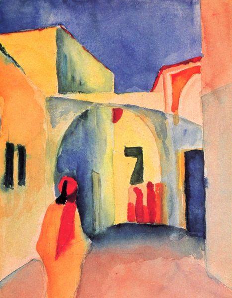 August Macke View into a Lane oil painting image